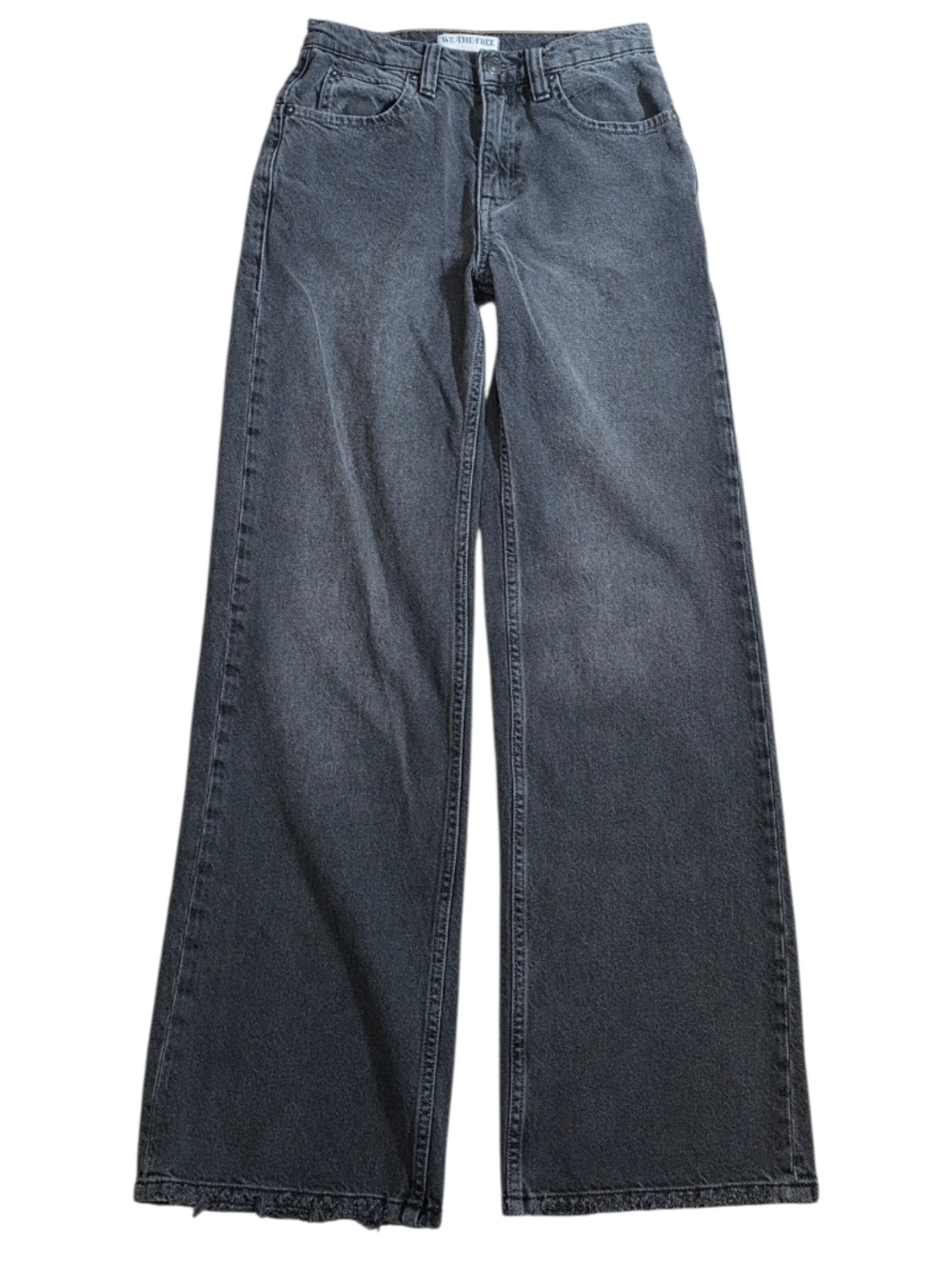 We The Free Tinsley Baggy Wide Leg Celestia Black Denim Size 24 - Picture 1 of 13
